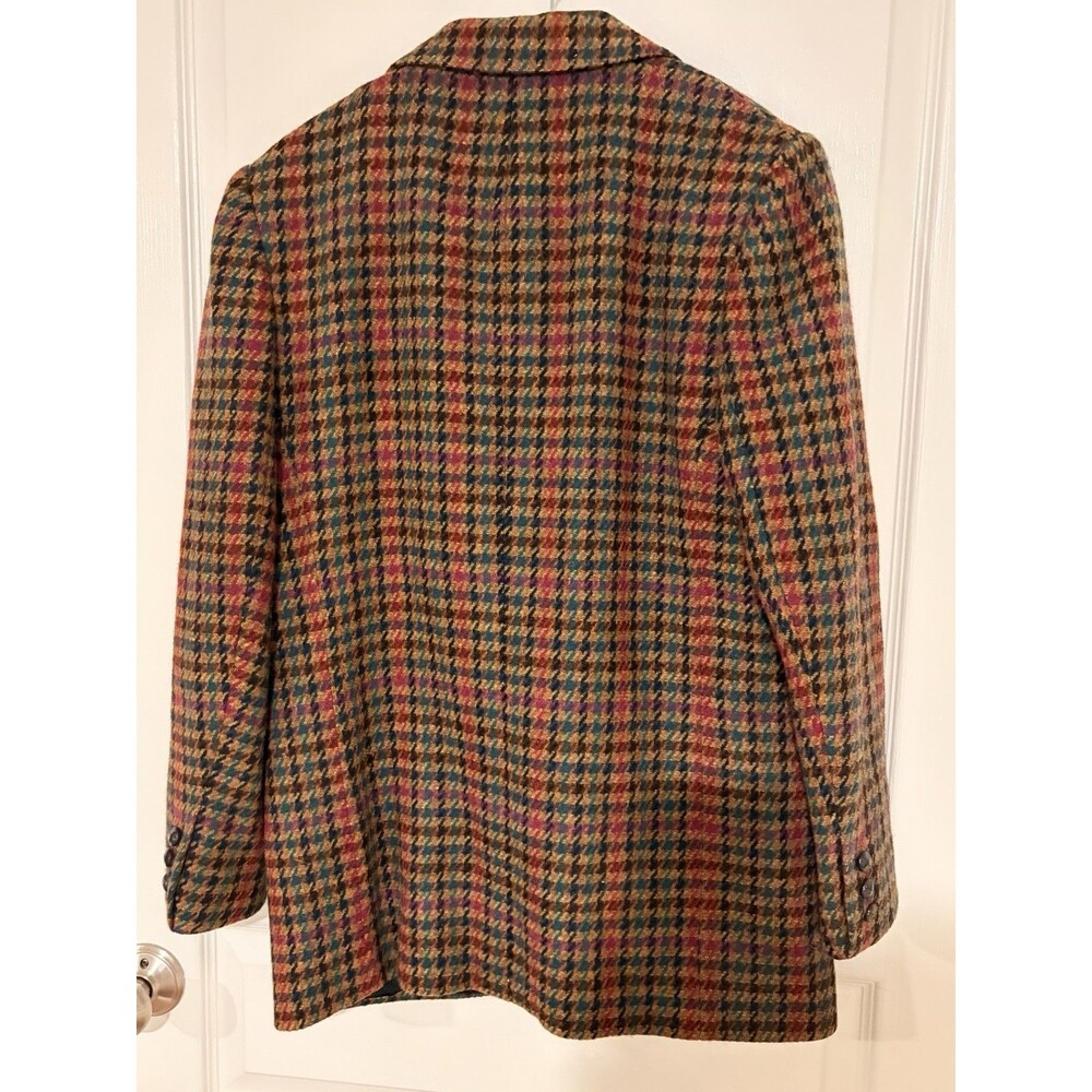 Vintage Giorgio Sant Angelo Blazer Womens 10 Brown Herringbone 100% Wool - Picture 4 of 10